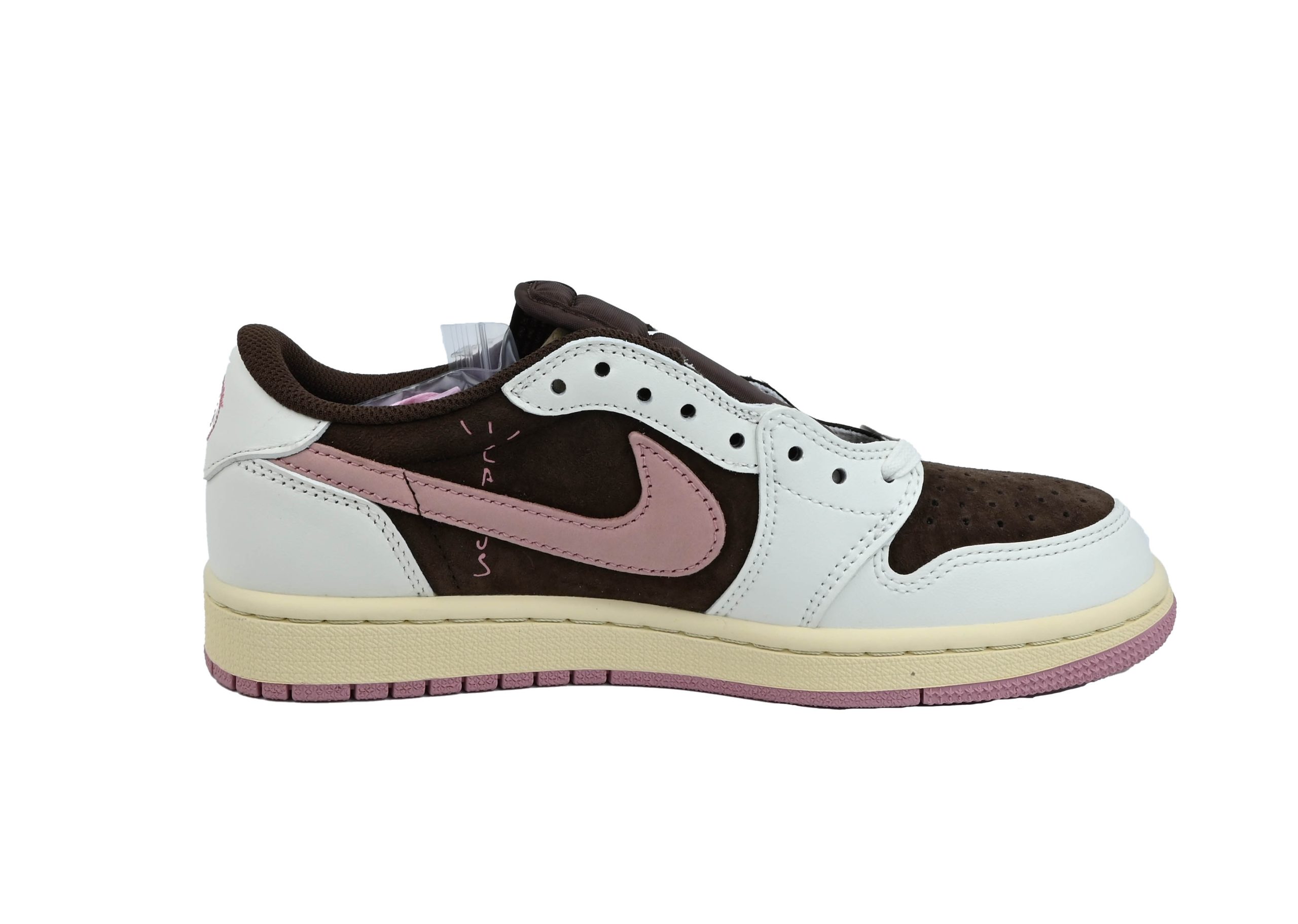 Travis Scott x Air Jordan 1 Low Pink & Brown Custom
