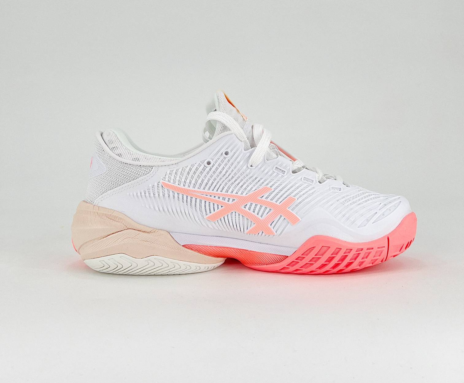 Women’s ASICS Court FF 3 White/Sun Coral" Custom