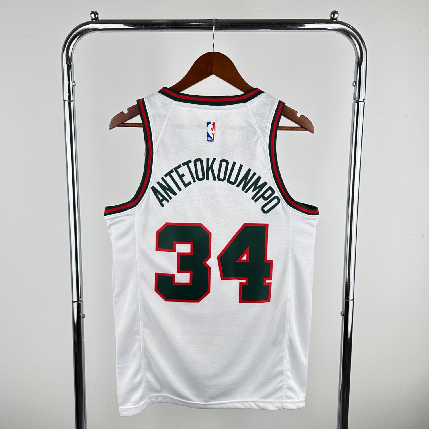 Bucks Antetokounmpo White Jersey" Custom
