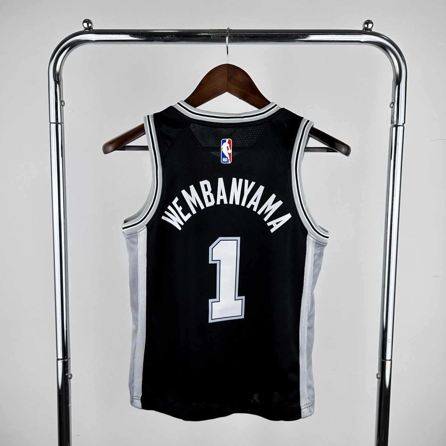 Spurs Wembanyama Black Jersey" Custom