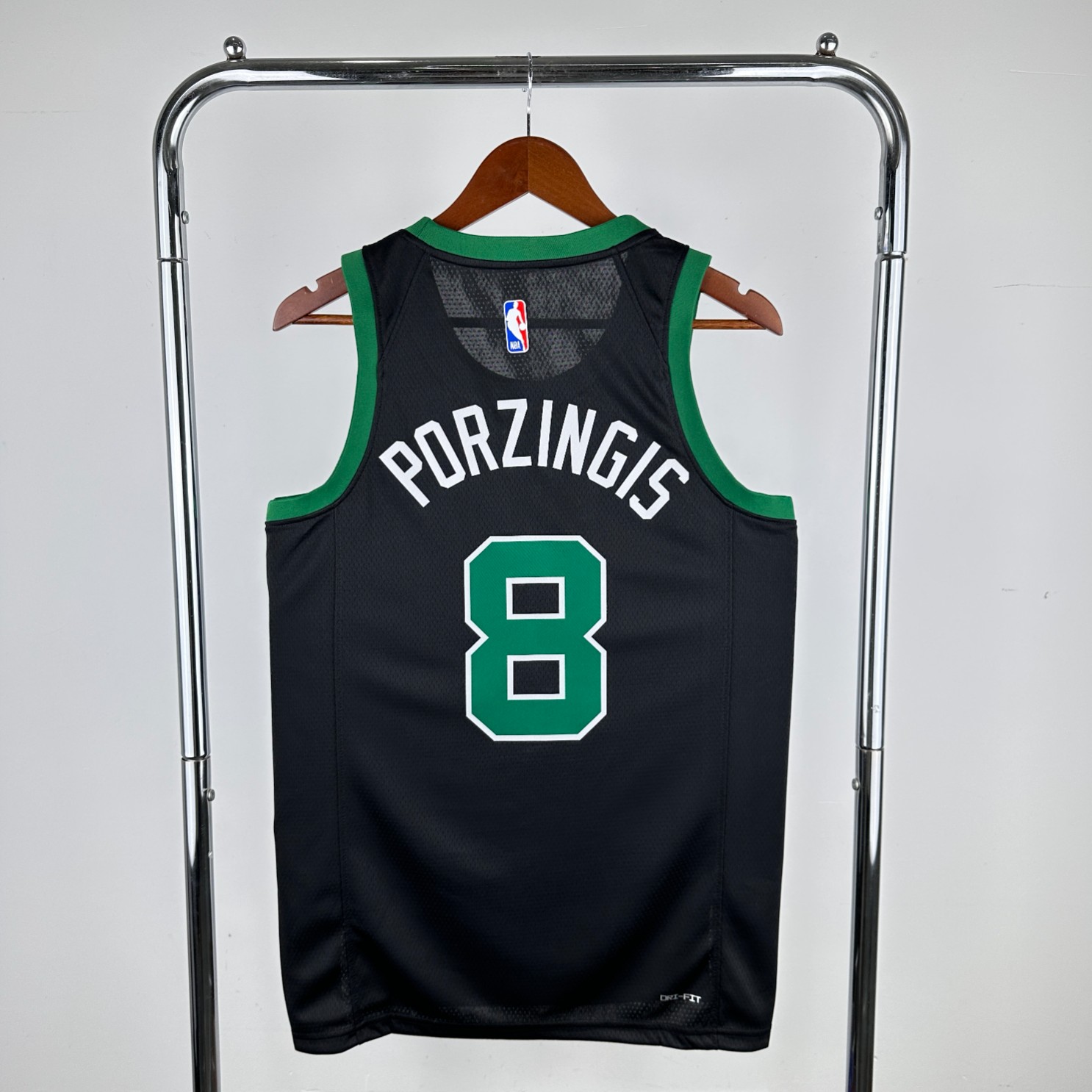 Celtics Porzingis Black Jersey" Custom