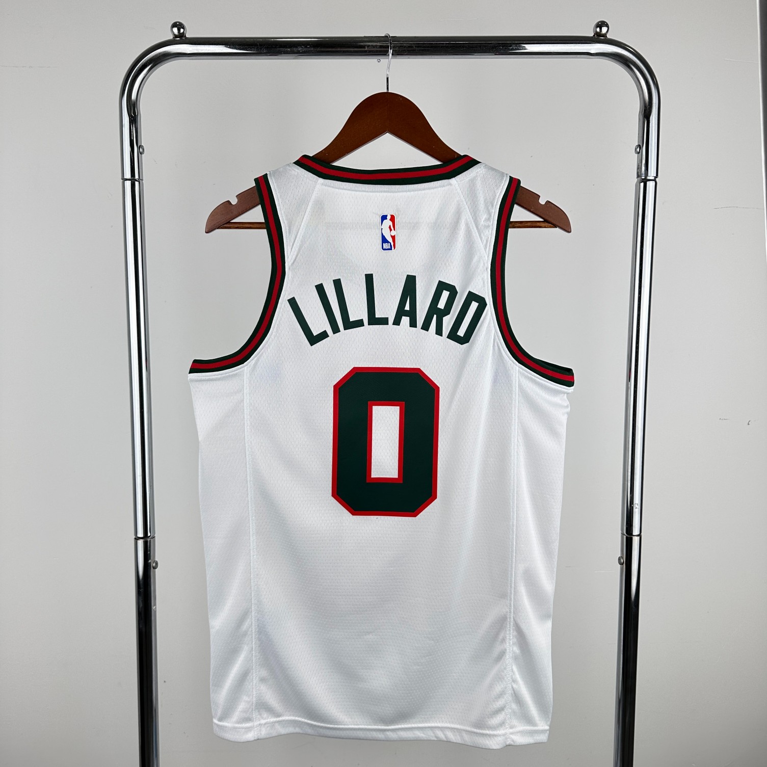 Bucks Lillard White Jersey" Custom