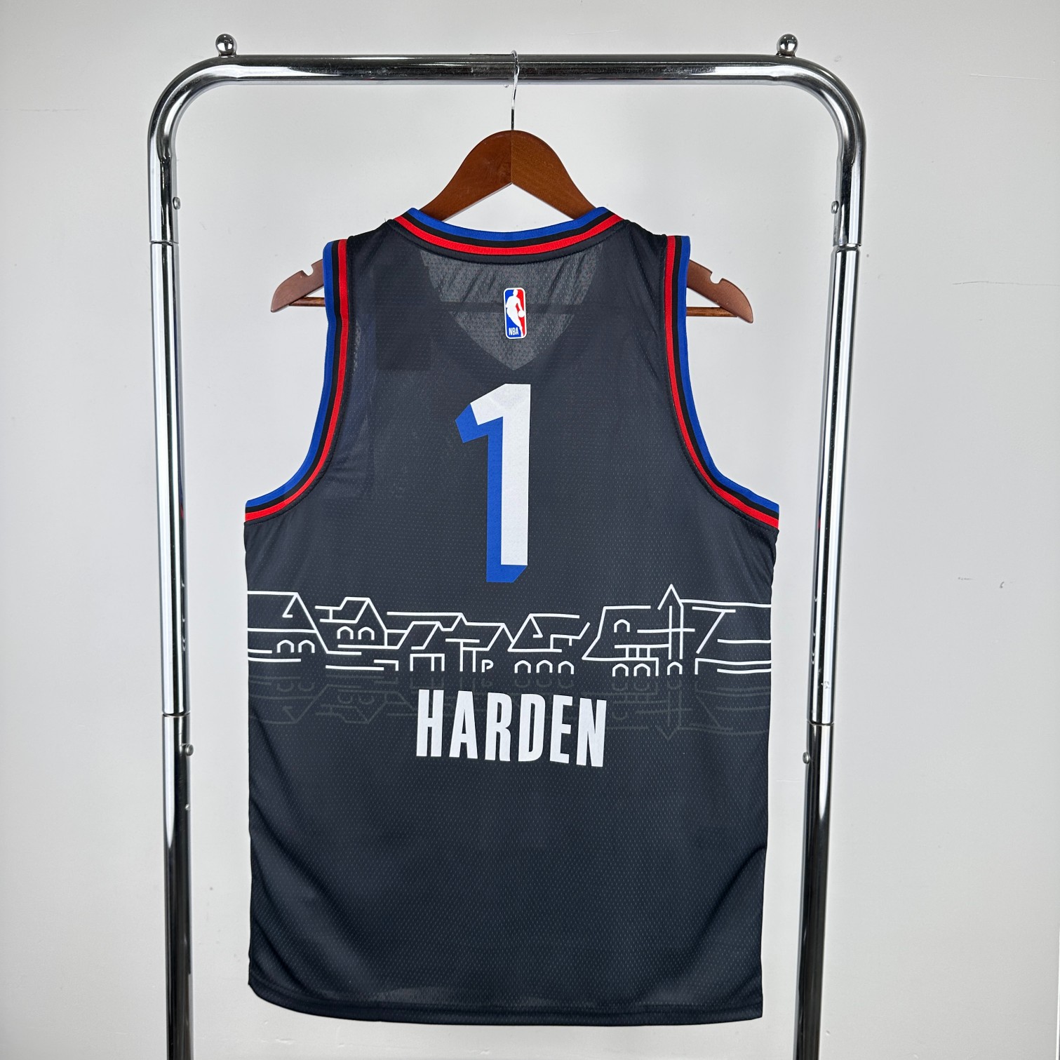 Philadelphia Harden Navy Jersey" Custom
