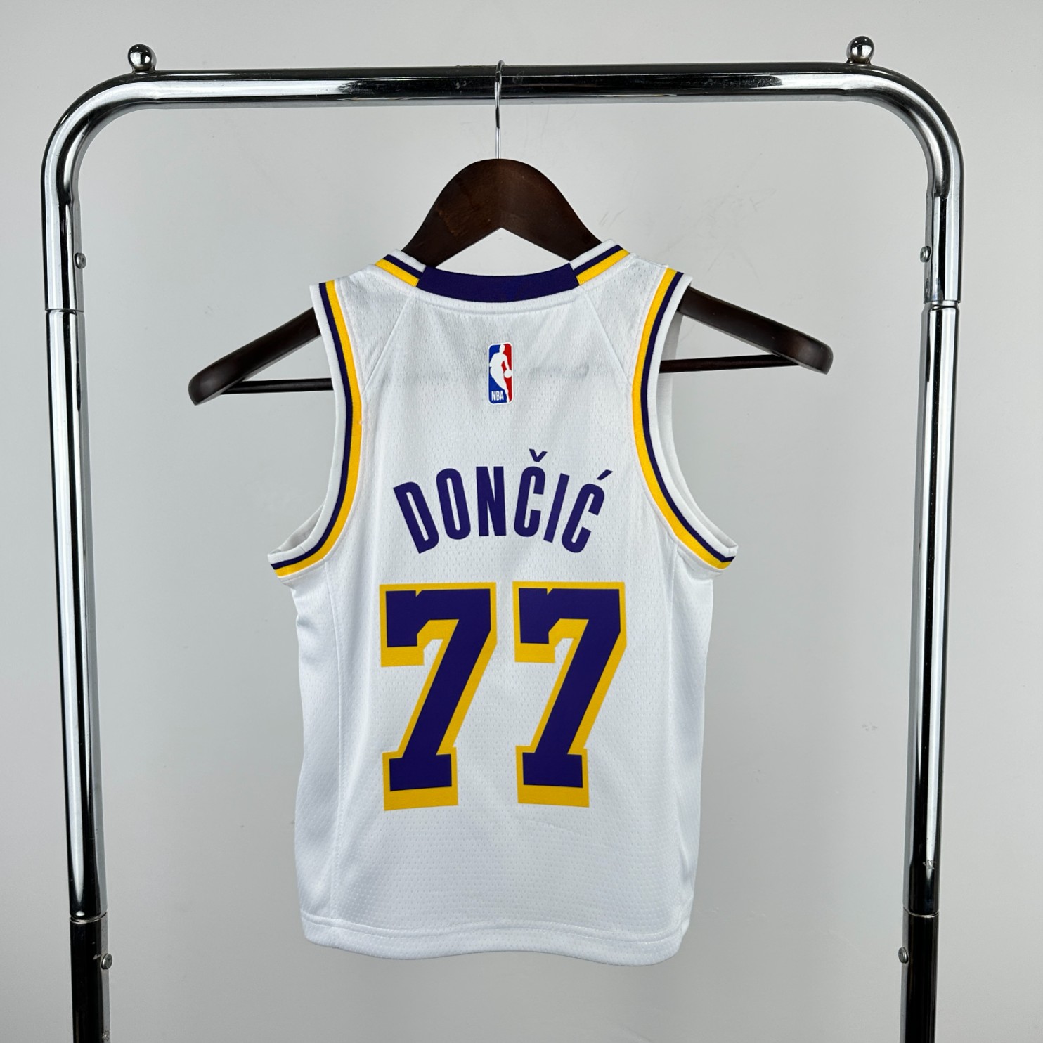 Lakers Doncic White Jersey" Custom