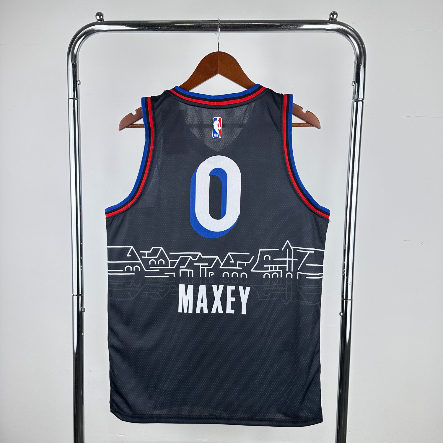 Philadelphia Maxey Navy Jersey" Custom
