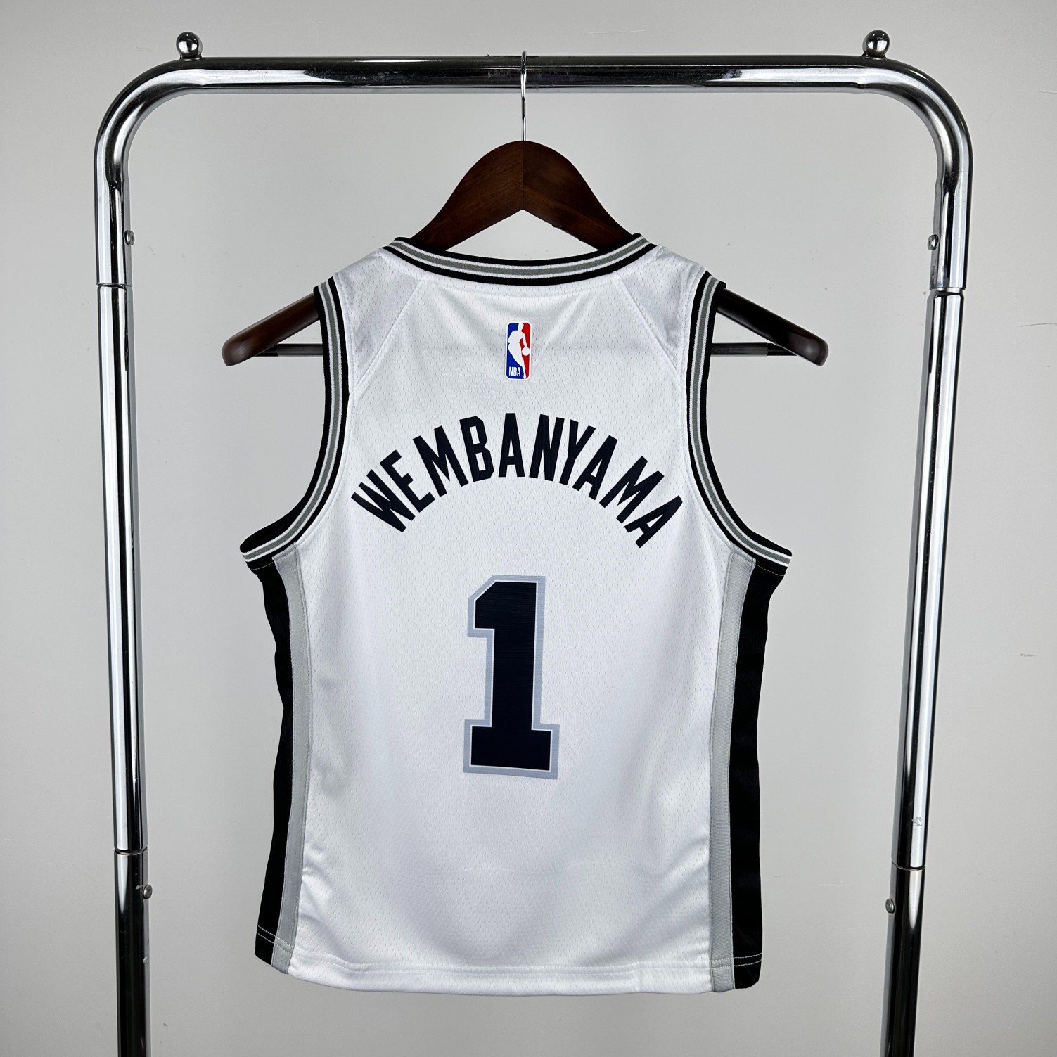 Spurs Wembanyama White Jersey" Custom