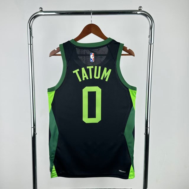 Celtics Tatum Black Jersey" Custom